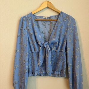 Love Tree Floral Blue Women’s Top